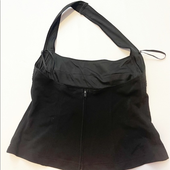 tadashi shoji black halterneck top size 14 - Picture 4 of 6